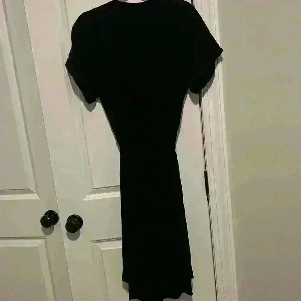 Ava & Viv size X black dress button down w tie like new condition - Picture 2 of 8